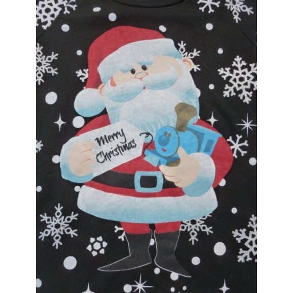 RUDOLPH THE RED NOSED REINDEER SANTA CHRISTMAS HOLIDAY SWEATSHIRT SNOWFLAKES S - Picture 4 of 10